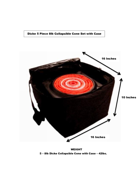 Dicke Collapsible Traffic Cone Kit, including shipping