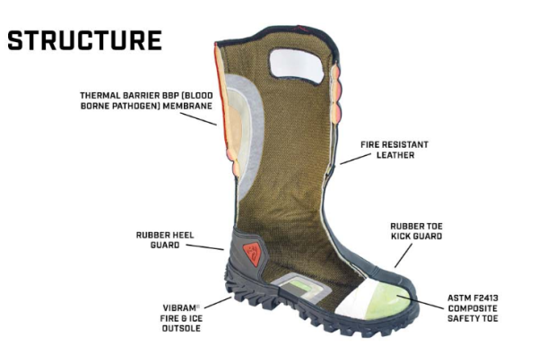 Rocky Code Red Leather Firefighting Boots: FREE SHIPPING