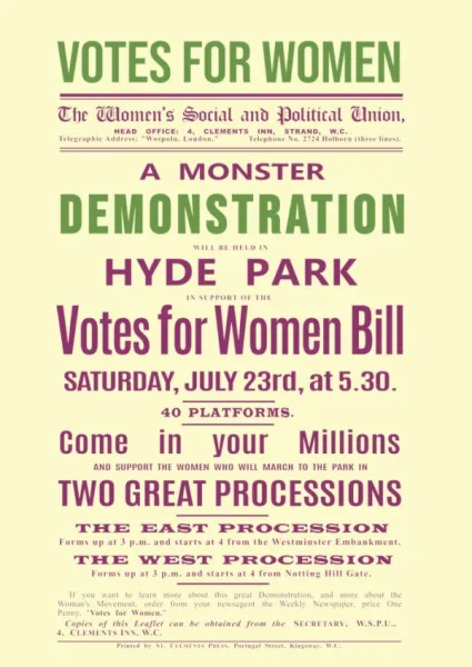 Poster - Votes for Women: A Monster Demonstration