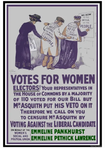 Poster - Votes For Women, Censure Mr. Asquith