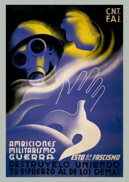 Poster - Ambiciones Militarismo Guerra - Esto es el Fascismo
