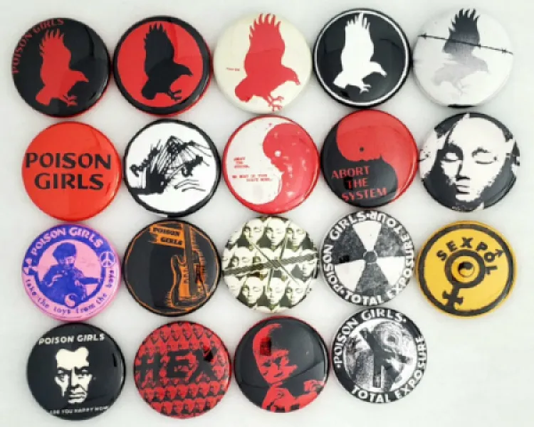 Poison Girls Buttons (Set of 10)
