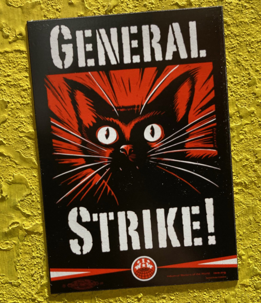 Vinyl Magnet - IWW General Strike!